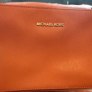 Michael Kors Jet Set Crossbody Orange Saffiano Leather